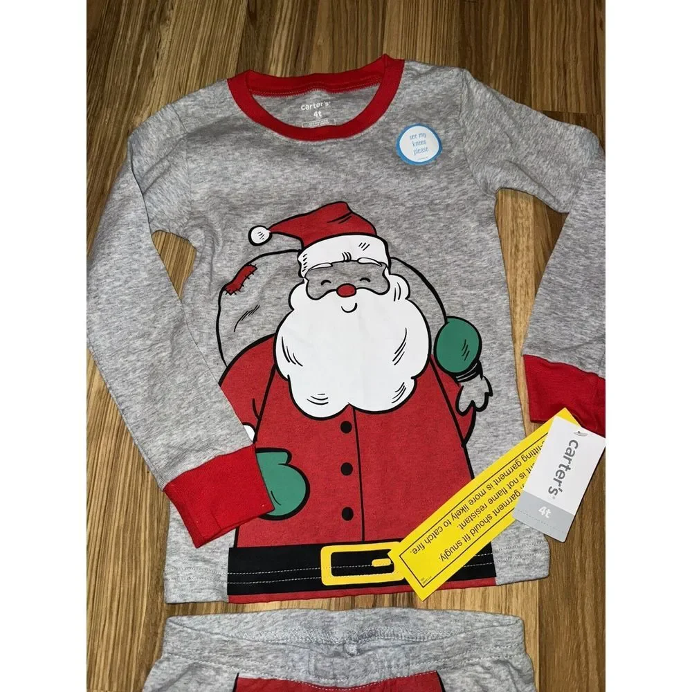 Christmas Carter's‎ NEW Boy's Sz 4T Pajamas Santa